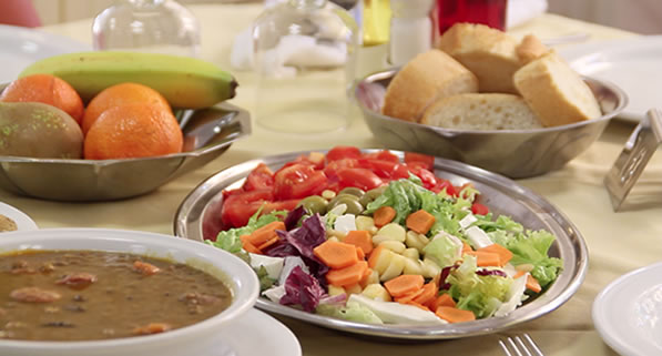 Mostra de menú saludable de la Residència Nazaret de Malgrat de Mar